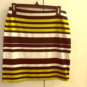 Ann Taylor Striped Pencil Skirt